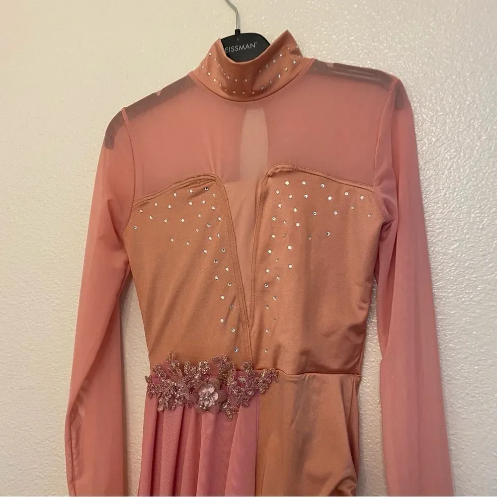 WEISSMAN solo Elite Dance Costume pink I'M WITH YOU 14106 lyrical romantic SA